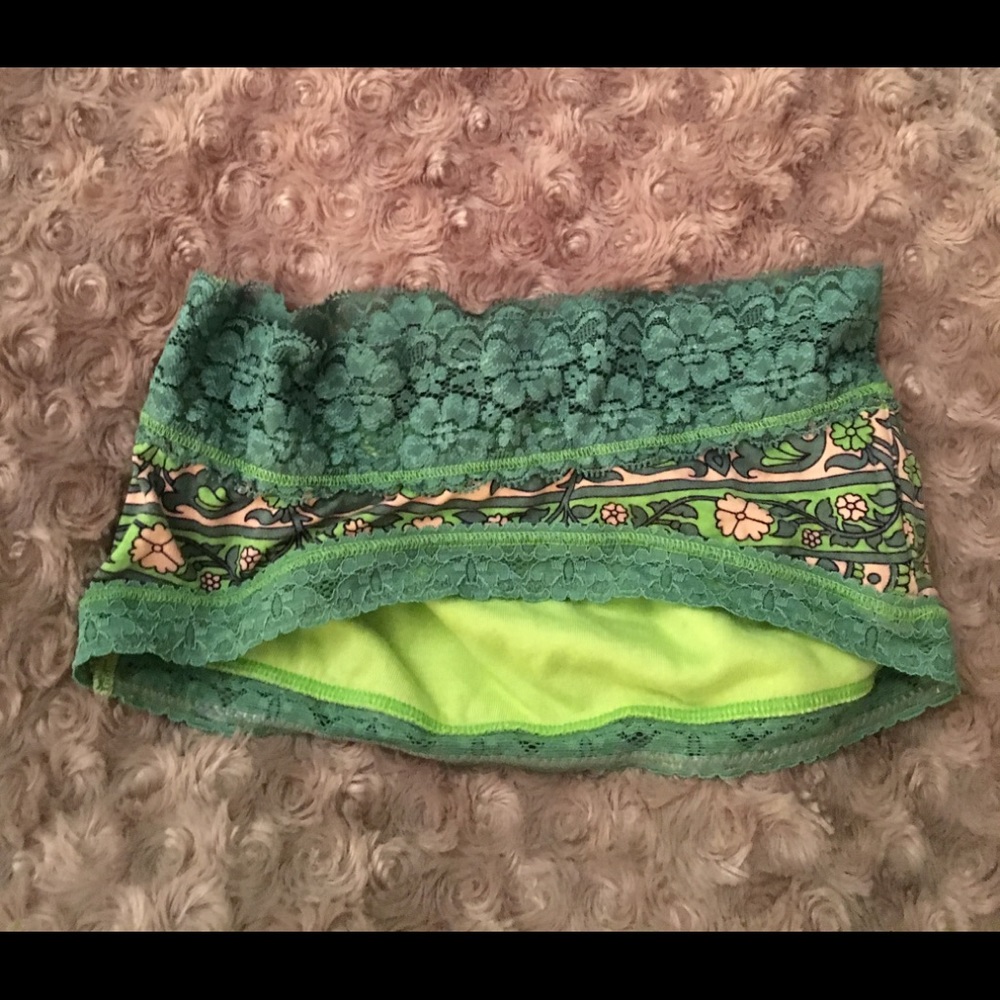 Free People Green print floral bandeau - Picture 2 of 4